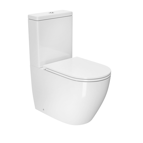 DK Унитаз-компакт безободковый Matrix DT1397016, 630*365*840мм, сиденье микролифт, белый DT1397016
