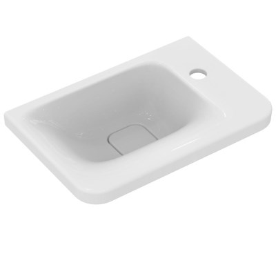 K086701 TONIC II Асимметричный умывальник 46x31 см Guest (платформа и отверстие под смеситель справа), 1 отверстие под смеситель справа K087601