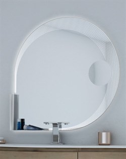CEZARES Uno Specchio Зеркало с увеличительным зеркалом и со встроенной LED подсветкой 45012,90х90 - фото 48504