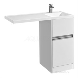 AQUATON Лондри 400  Тумба под раковину на ножках, правая AQUATON Лондри 400