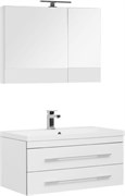 AQUANET Верона NEW 90 Комплект мебели для ванной комнаты (подвесной 2 ящика)