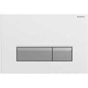 Клавиша смыва Geberit Sigma 40 115.600.KQ.1 Белый/алюминий Клавиша смыва Geberit Sigma 40 115.600.KQ.1 Белый/алюминий