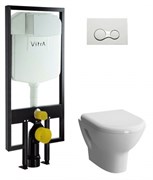 VitrA Комплект: подвесной унитаз Zentrum с сиденьем с микролифтом, инсталляцией и панелью управления