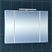 SANTA Зеркальный шкаф СаНта Стандарт 100 113013, цвет белый, с подсветкой