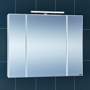 SANTA Зеркальный шкаф СаНта Стандарт 90 113018, цвет белый, с подсветкой