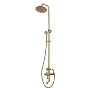 Bronze de Luxe Windsor Комплект для ванной и душа одноручковый короткий (10см) излив, лейка "Цветок" (10120F )