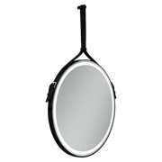 SANCOS Зеркало для ванной комнаты  Dames D650 с подсветкой , ремень из натуральной черной кожи, арт. DA650