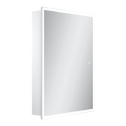 SANCOS Зеркальный шкаф для ванной комнаты  Cube 600х140х800 с подсветкой, арт.CU600
