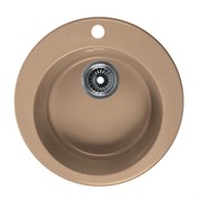 ROSSINKA RS47R Мойка из искусственного мрамора, размер 47х47 см, цвет песочный, поверхность матовая
