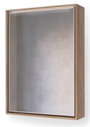Зеркало-шкаф RAVAL Frame 75 Дуб трюфель с подсветкой, розеткой