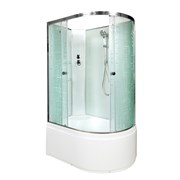 DETO Душевая кабина EM4512LN без крыши, размер 120x80 см, профиль глянцевый хром, стекло с узором EM4512LN