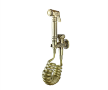 Bronze de Luxe 10235/1 Комплект гигиенического душа с вентилем (на одну воду)  пружинным шлангом ABS