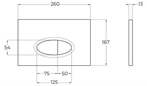 BELBAGNO Кнопка смыва BB050CR.MAT, матовый хром BB050CR.MAT