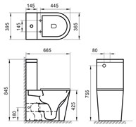 BELBAGNO Sfera-R Чаша унитаза безободкового, P-trap, цвет белый BB2141CPR