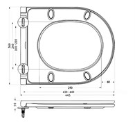 BELBAGNO Сиденье с металлическими креплениями, системой Soft close, цвет белый BB902SC