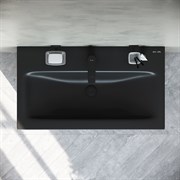 AM.PM M90WCC0752BM GEM, Раковина мебельная, керамическая, 75 см, встроенная, цвет: черный матовый