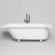 SALINI Ornella Встраиваемая ванна с прямоугольной чашей, регулируемые ножки, донный клапан "Up&Down" белый, сифон, интегрированный слив-перелив размер 170х70 см, белый