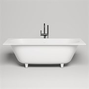 SALINI Ornella Встраиваемая ванна с прямоугольной чашей, регулируемые ножки, донный клапан "Up&Down" белый, сифон, интегрированный слив-перелив размер 170х75 см, белый