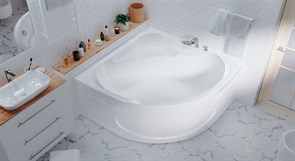 1MARKA Palermo Ванна угловая пристенная размер 150х150 см, цвет белый