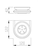 CEZARES Liner Мыльница подвесная, стекло, исполнение хром LINER-SODS-01