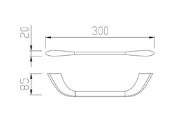 CEZARES Liner Полотенцедержатель, исполнение оружейная сталь LINER-TH02-GM