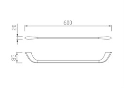 CEZARES Liner Полотенцедержатель 60 см, исполнение хром LINER-TH-60-01