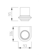 CEZARES Liner Стакан подвесной, стекло, исполнение хром LINER-TUMS-01