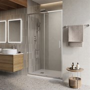 BELBAGNO Luce Душевая дверь в нишу ширина 120 см профиль - хром / стекло - прозрачное, двери раздвижные, стекло 6 мм LUCE-BF-1-120-C-Cr