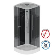 NIAGARA Eco Душевая кабина 1/4 круга размер 80x80 см, профиль - серебро / стекло - рисунок, двери раздвижные NIAGARA45031453