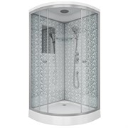 NIAGARA Luxe Душевая кабина 1/4 круга размер 100x100 см, профиль - серебро / стекло - прозрачное NIAGARA7702W
