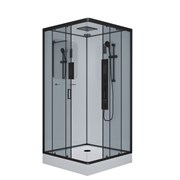 NIAGARA Premium Душевая кабина квадрат размер 100x100 см, профиль - черный матовый / стекло - тонированное NIAGARA69020134GQBLACK