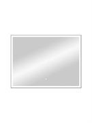 CONTINENT Зеркало с подсветкой прямоугольное (ШxВ) 60x80 см, сенсор, цвет черный ЗЛП183