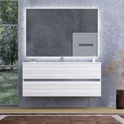 SANVIT Кубэ-2 ЯСЕНЬ Тумба подвесная для ванной комнаты ширина 120 см, 2 выдвижных ящика (раковина r9120d) kkube2120yas