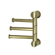 WASSERKRAFT K-1053BRUSHED GOLD Держатель полотенец тройной, золото матовое K-1053BG