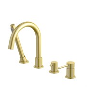 AQUATEK ЕВРОПА Смеситель на борт ванны на 4 отв., шлиф. золото AQ1348BG