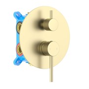 AQUATEK ЕВРОПА Смеситель для ванны 3 режима (внешняя и скрытая часть), шлиф. золото AQ1347BG