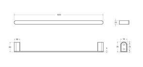 CEZARES Stylus Полотенцедержатель 60 см, исполнение хром STYLUS-TH-60-01