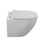 BELBAGNO Sfera-R Унитаз подвесной безободковый  со смывом "Торнадо", с сиденьем дюропласт soft close, белый BB046CH-TOR/SC
