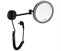 WASSERKRAFT K-1004BLACK Зеркало с LED-подсветкой, 3-х кратным увеличением, черный WASSERKRAFT 1004BLACK