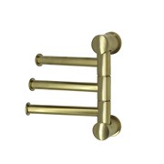 WASSERKRAFT K-1053BRUSHED GOLD Держатель полотенец тройной, золото WASSERKRAFT 1053BG