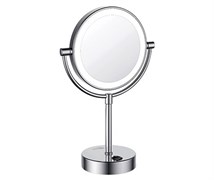 WASSERKRAFT K-1005 Зеркало с LED-подсветкой двухстороннее, стандартное и с 3-х кратным увеличением, хром WASSERKRAFT 1005