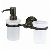 WASSERKRAFT Isar K-7389 Держатель стакана и дозатора, темная бронза WASSERKRAFT 7389