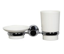 WASSERKRAFT K-28226 Держатель стакана и мыльницы, хром WASSERKRAFT 28226