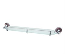 WASSERKRAFT Regen K-6944 Полка стеклянная с бортиком, хром WASSERKRAFT 6944