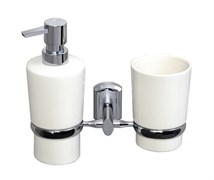 WASSERKRAFT K-28189 Держатель стакана и дозатора, хром WASSERKRAFT 28189