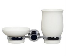 WASSERKRAFT K-24226 Держатель стакана и мыльницы, хром WASSERKRAFT 24226