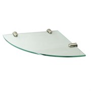 WASSERKRAFT K-533NICKEL Полка  стеклянная угловая, никель WASSERKRAFT 533N