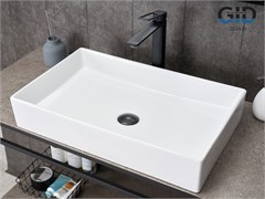 GID Раковина N9496 51228 накладная белая 60.5x37x11 GID-51228