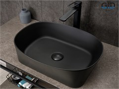 GID Раковина N9028bg 53380 накладная черная графит 53x36x14 GID-53380