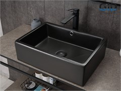GID Раковина N9129bg 53381 накладная черная графит 50x38x14.5 GID-53381
